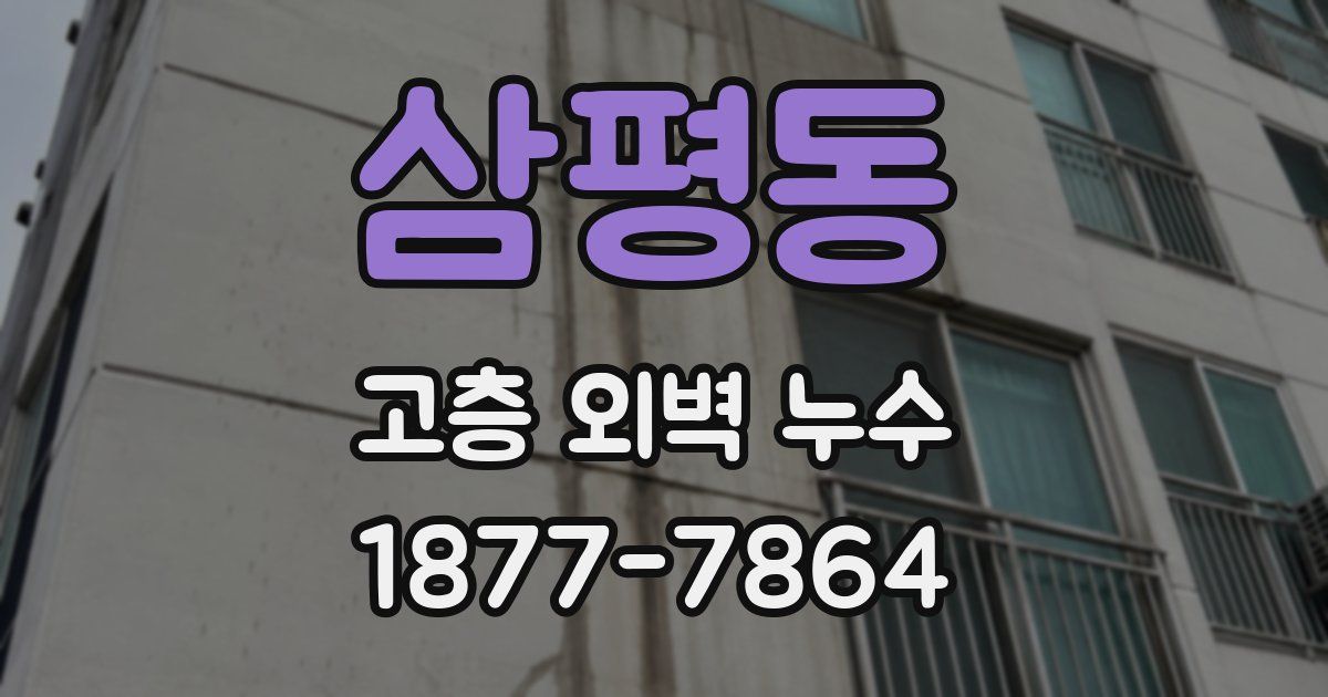 삼평동 고층 외벽 누수