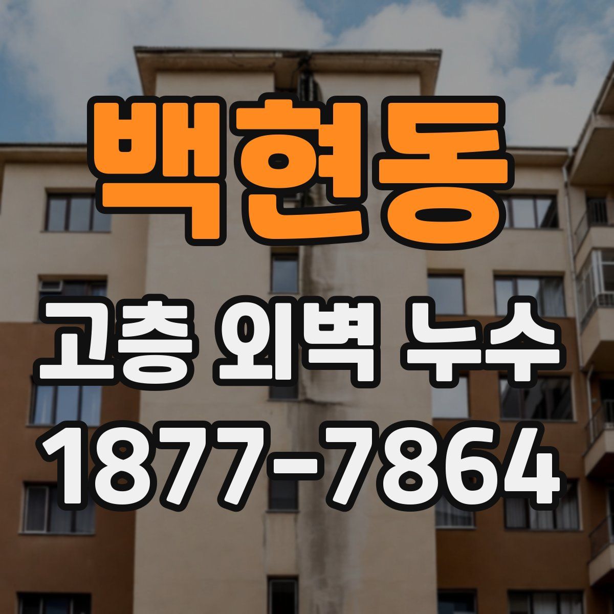 백현동 고층 외벽 누수