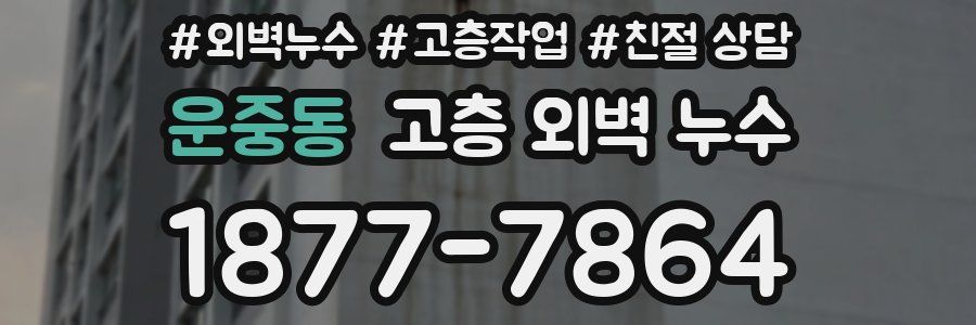 운중동 고층 외벽 누수