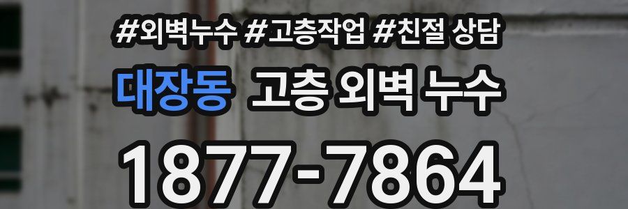 대장동 고층 외벽 누수