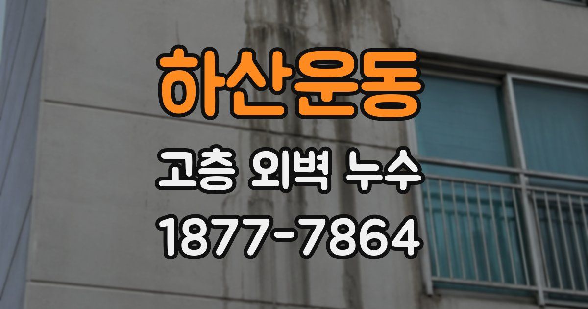 하산운동 고층 외벽 누수