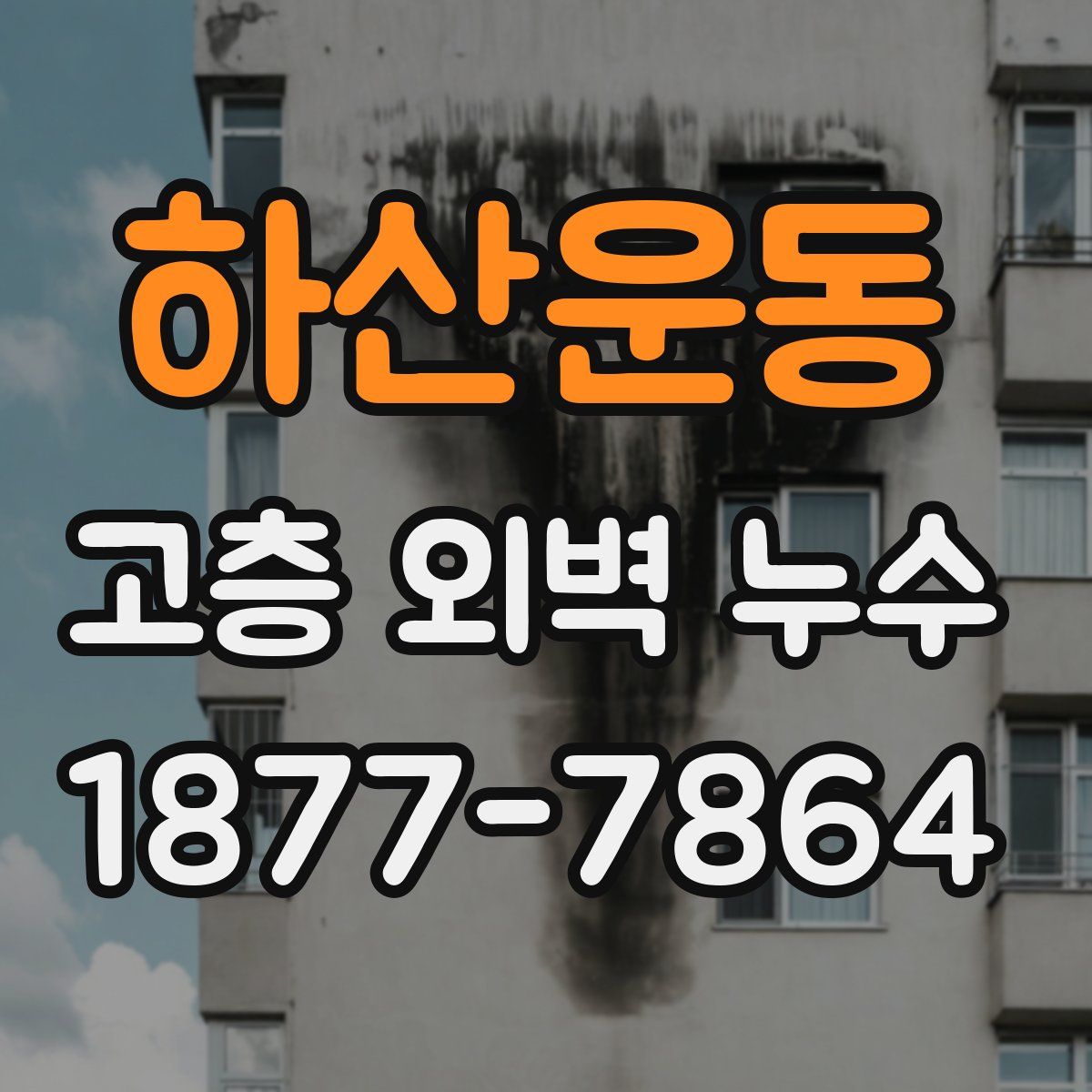 하산운동 고층 외벽 누수