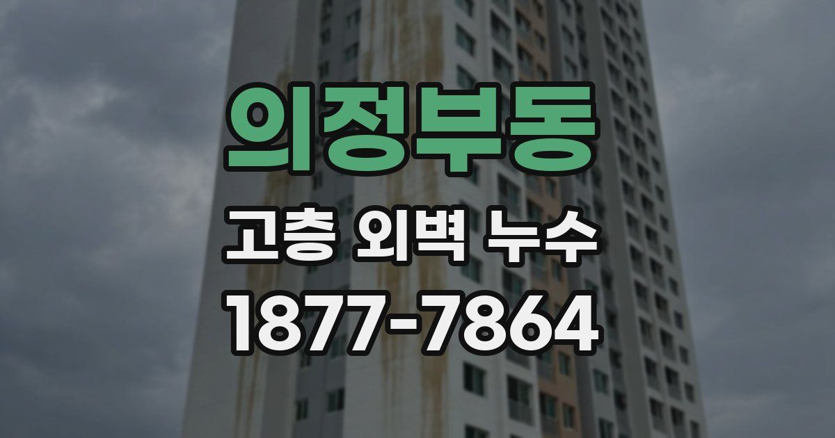 의정부동 고층 외벽 누수