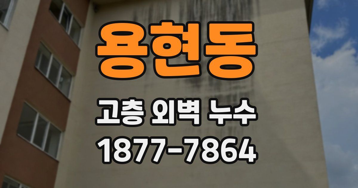 용현동 고층 외벽 누수