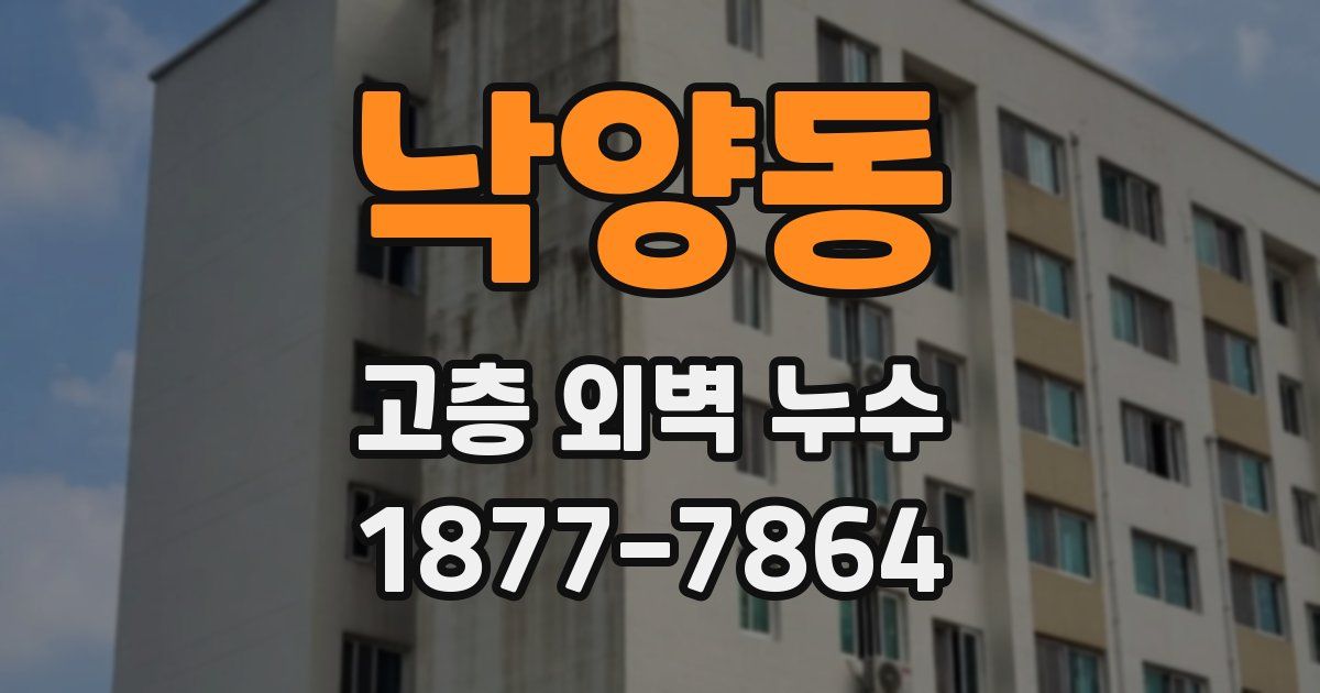 낙양동 고층 외벽 누수