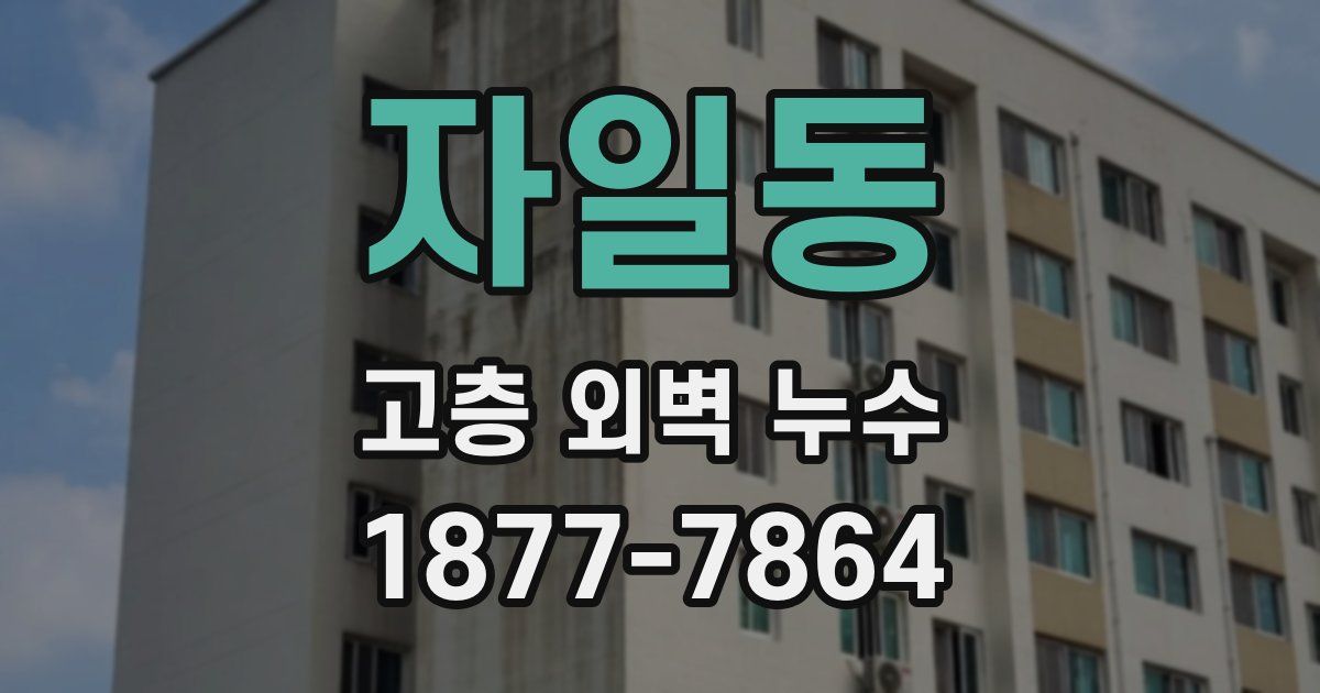 자일동 고층 외벽 누수