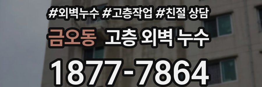 금오동 고층 외벽 누수