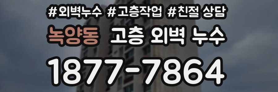 녹양동 고층 외벽 누수