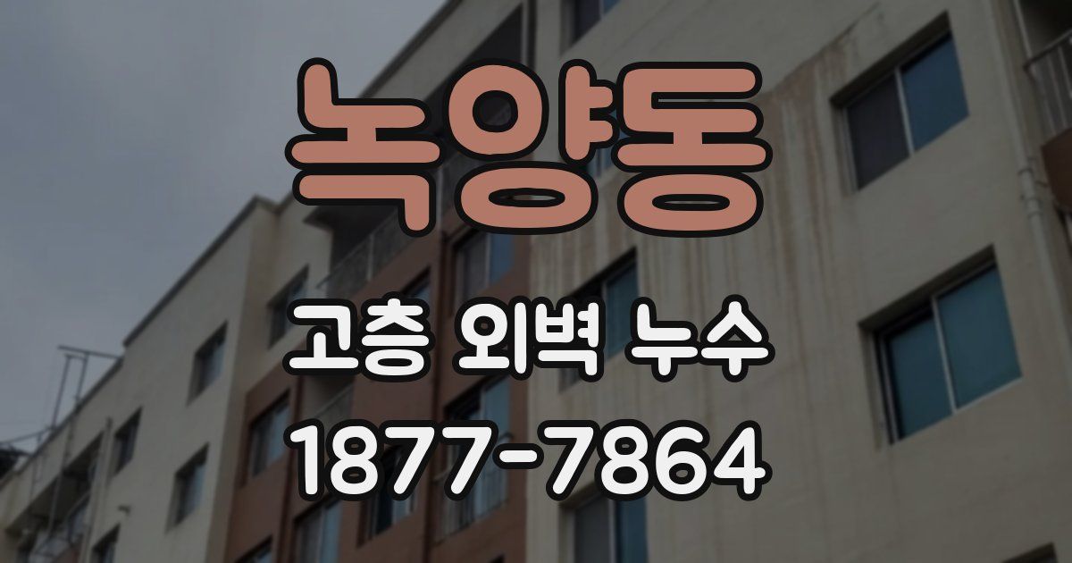 녹양동 고층 외벽 누수