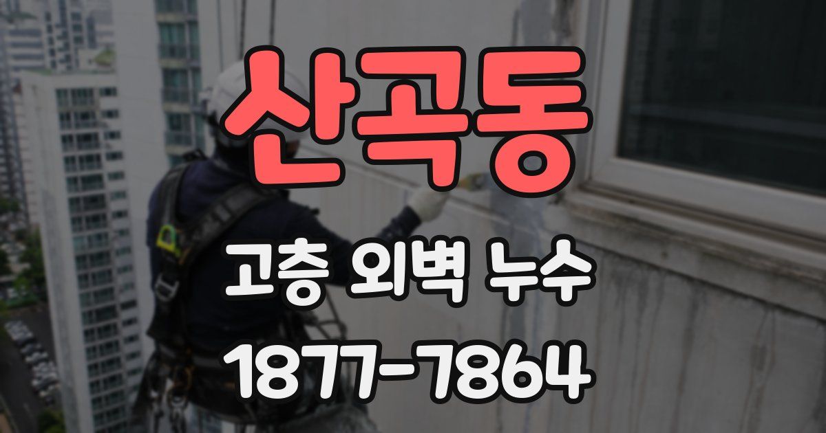 산곡동 고층 외벽 누수