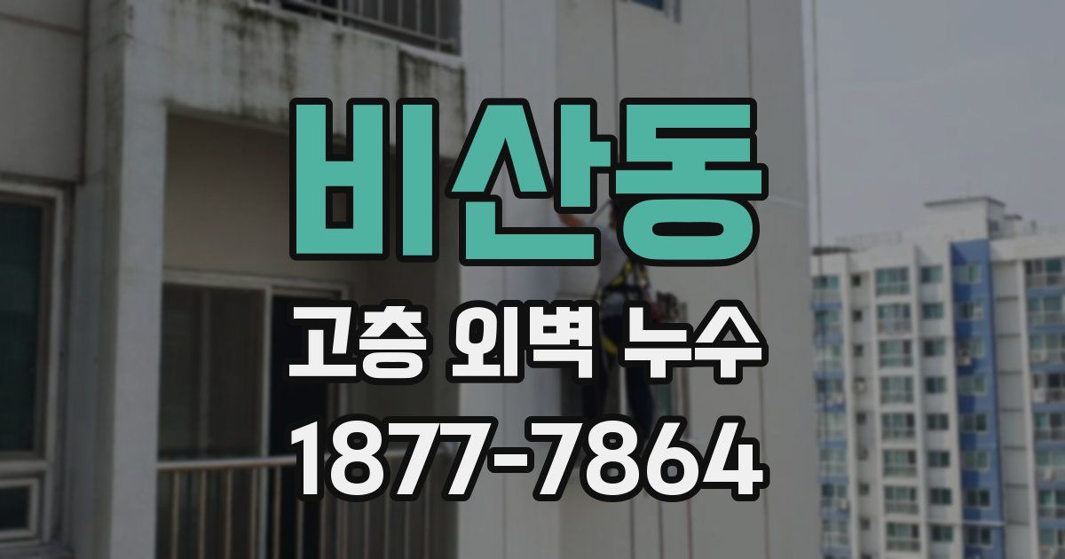 비산동 고층 외벽 누수