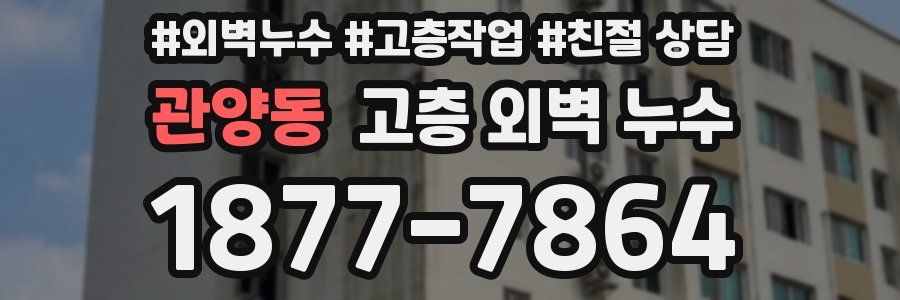 관양동 고층 외벽 누수