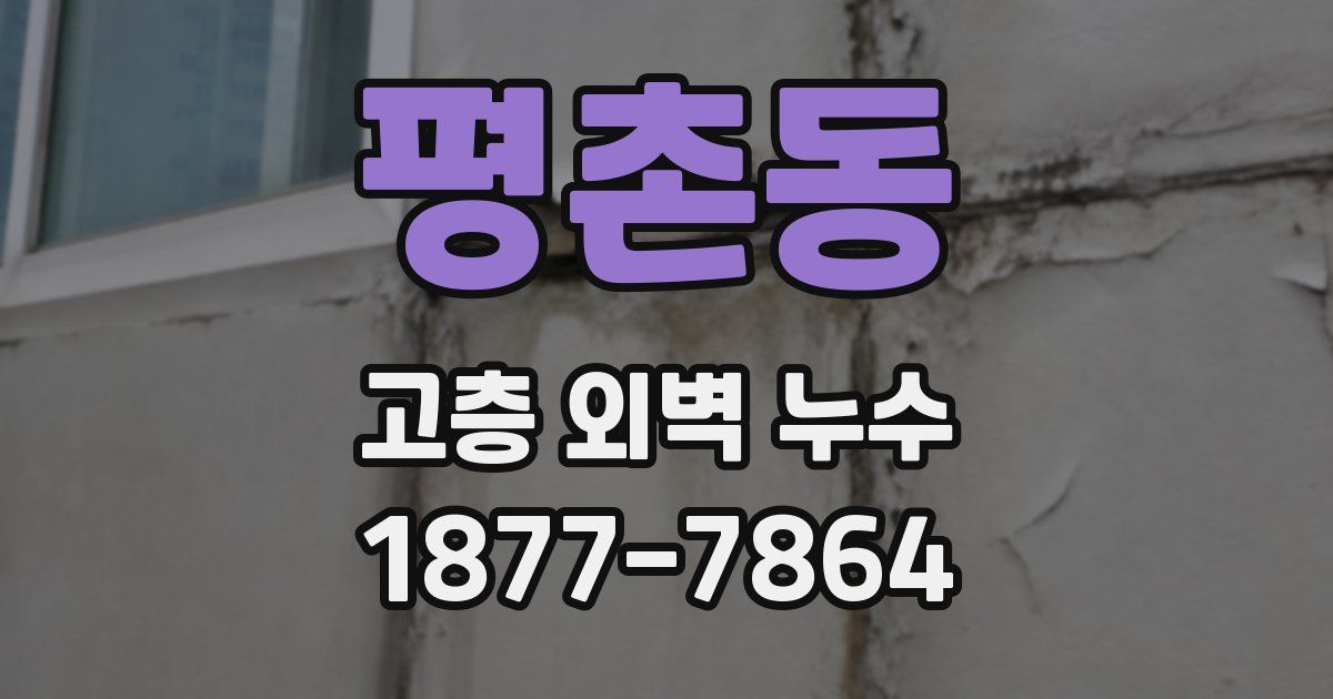 평촌동 고층 외벽 누수