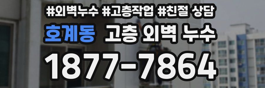 호계동 고층 외벽 누수