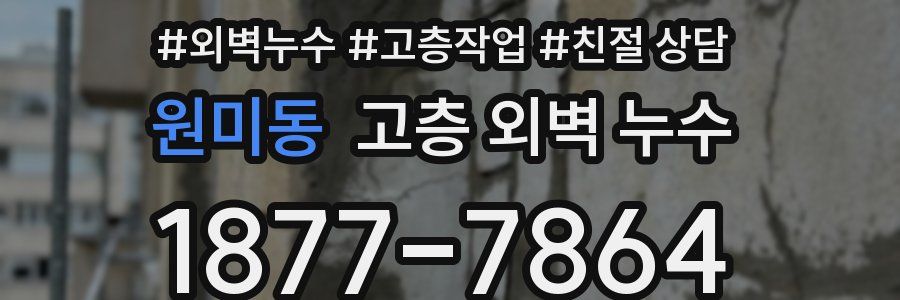 원미동 고층 외벽 누수