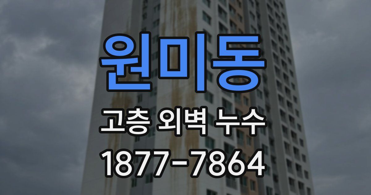 원미동 고층 외벽 누수