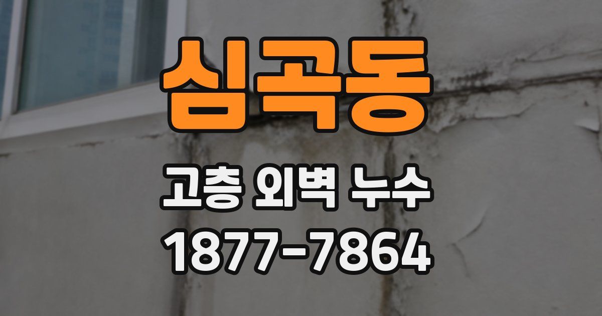 심곡동 고층 외벽 누수