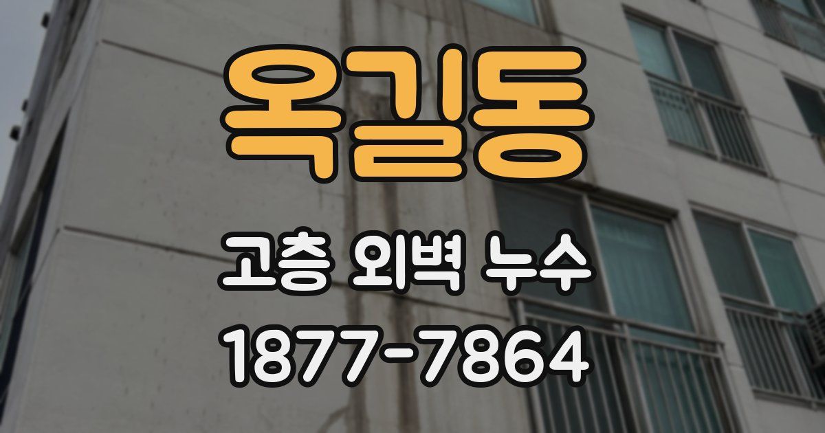 옥길동 고층 외벽 누수
