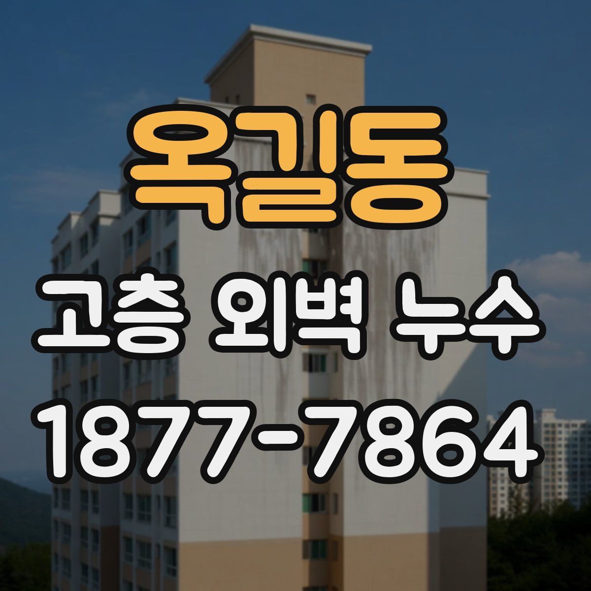 옥길동 고층 외벽 누수