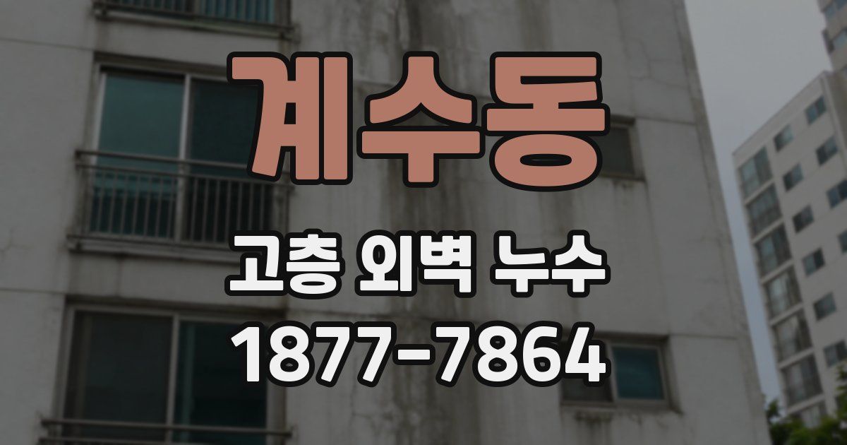 계수동 고층 외벽 누수