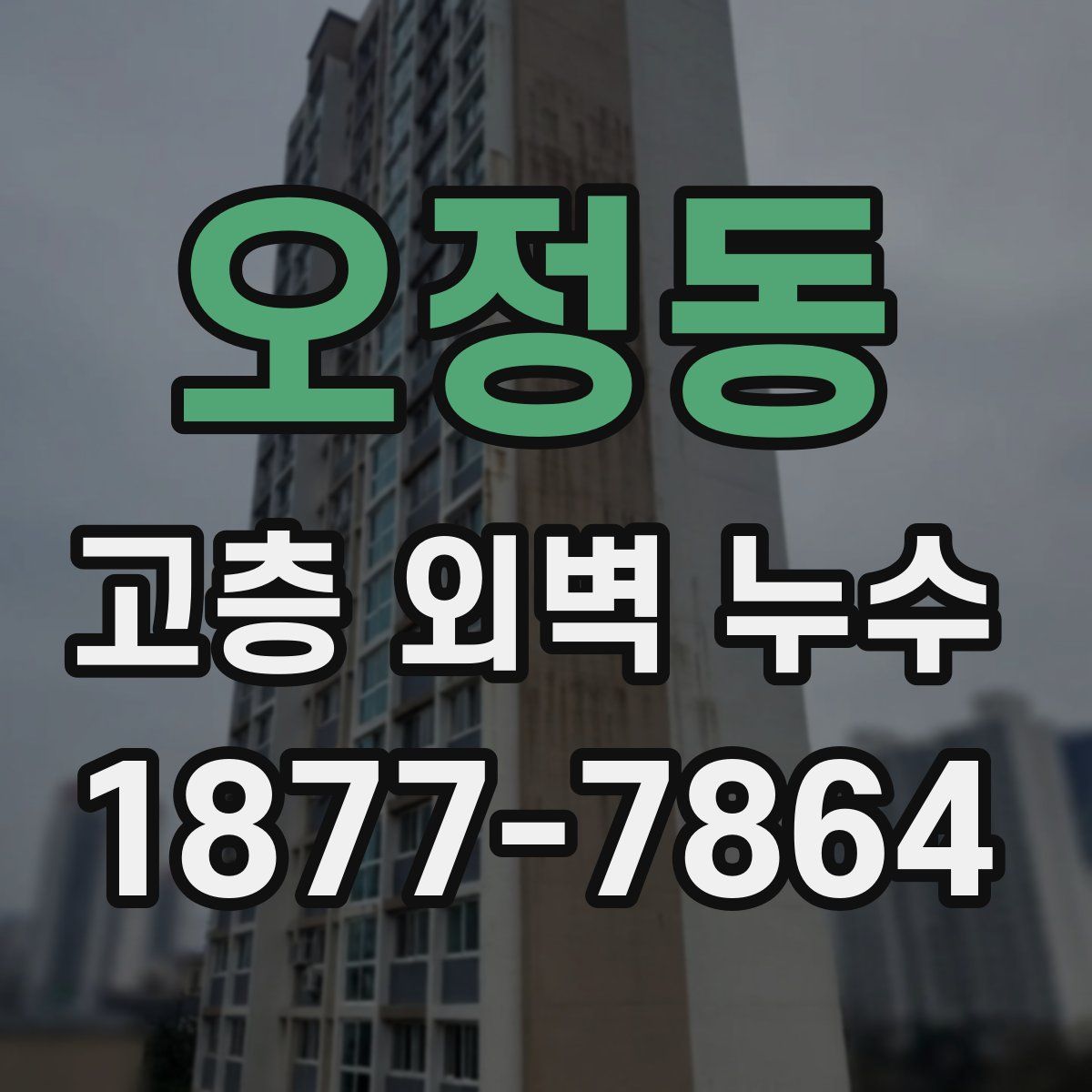 오정동 고층 외벽 누수