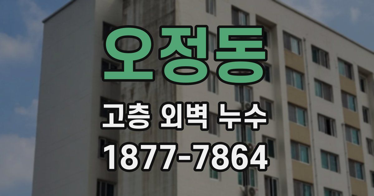 오정동 고층 외벽 누수