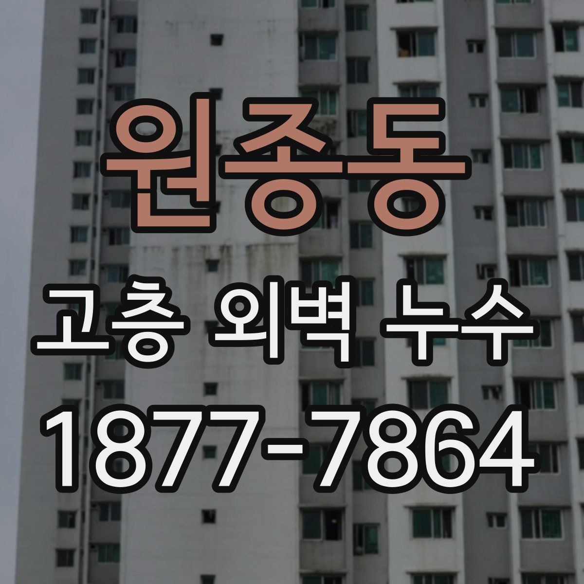 원종동 고층 외벽 누수