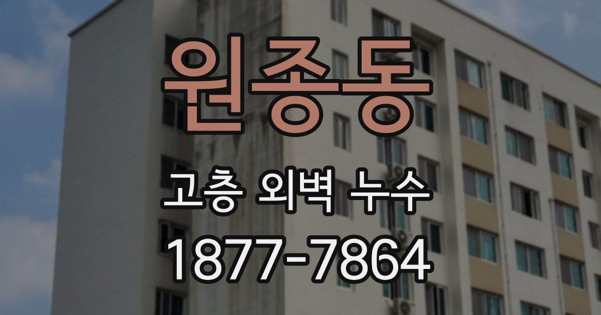 원종동 고층 외벽 누수