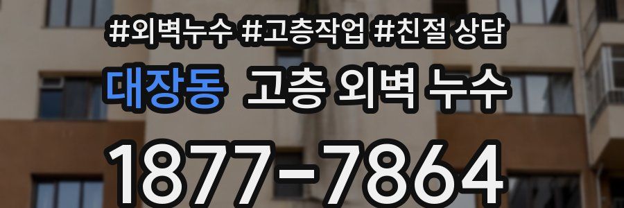 대장동 고층 외벽 누수