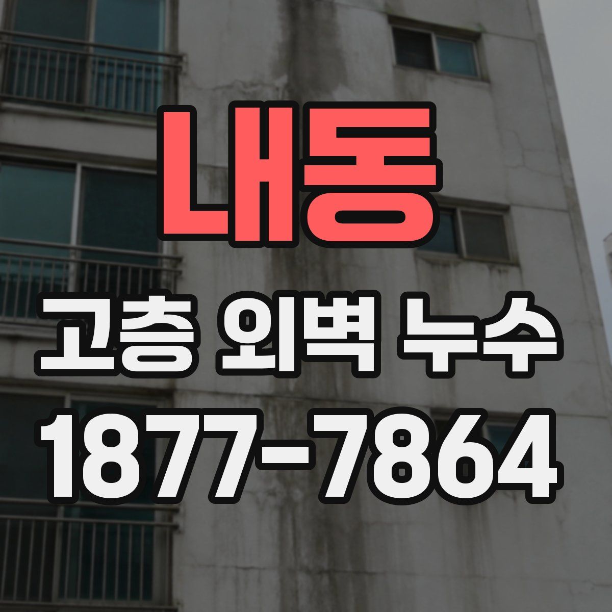 내동 고층 외벽 누수