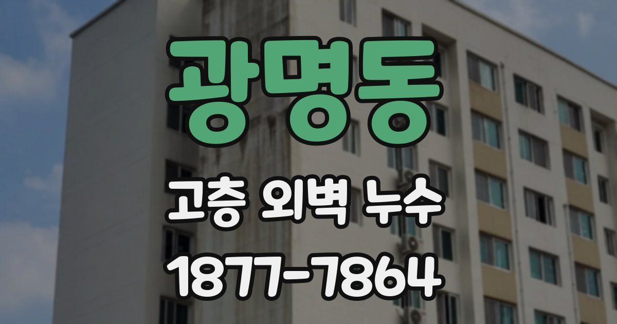 광명동 고층 외벽 누수