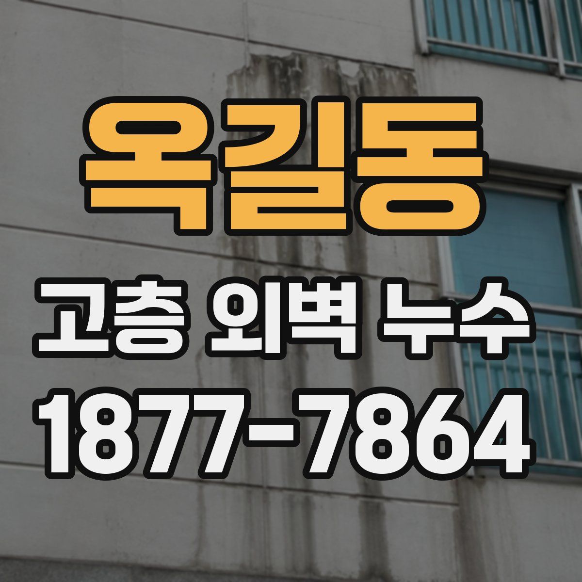 옥길동 고층 외벽 누수