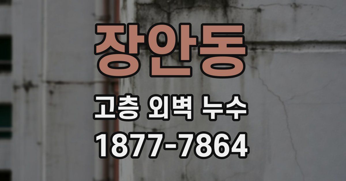 장안동 고층 외벽 누수