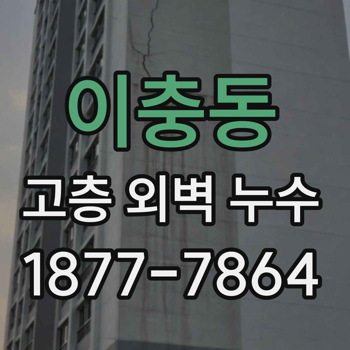 이충동 고층 외벽 누수