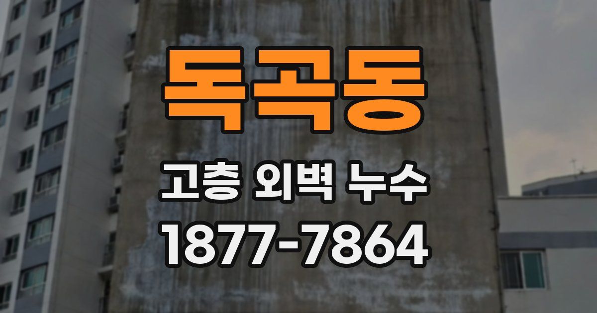 독곡동 고층 외벽 누수