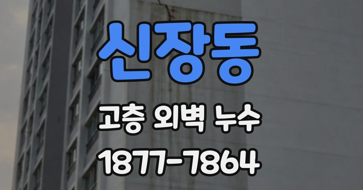 신장동 고층 외벽 누수
