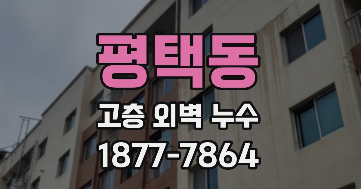 평택동 고층 외벽 누수