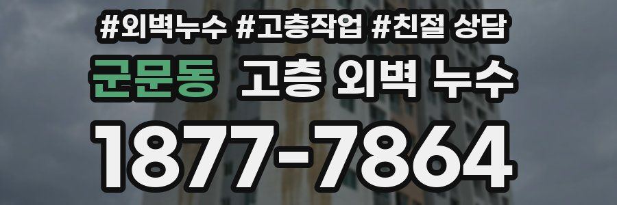 군문동 고층 외벽 누수
