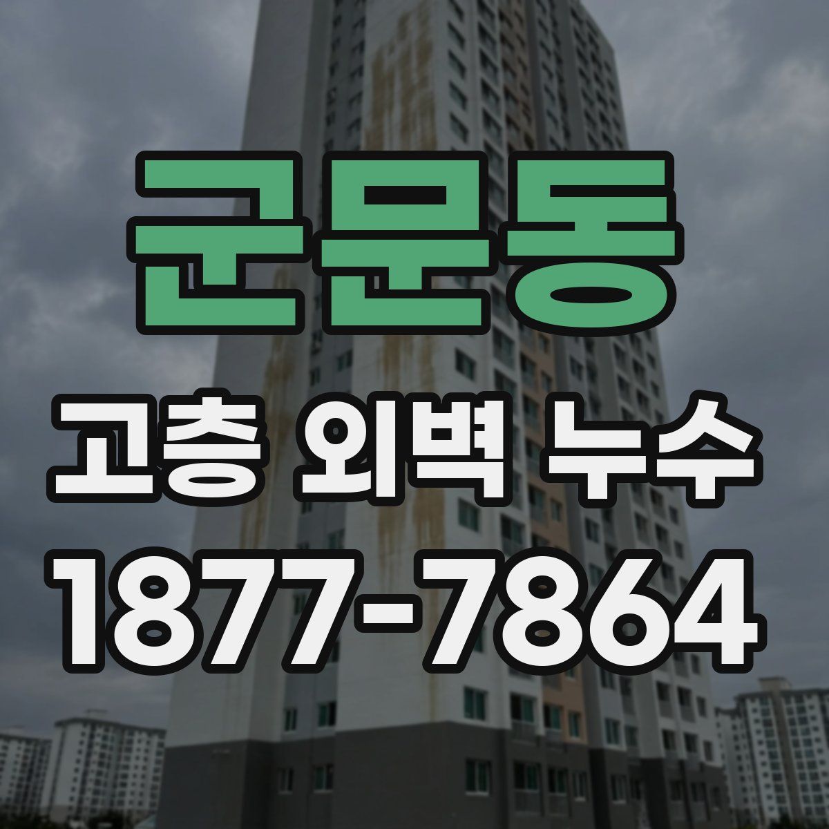 군문동 고층 외벽 누수