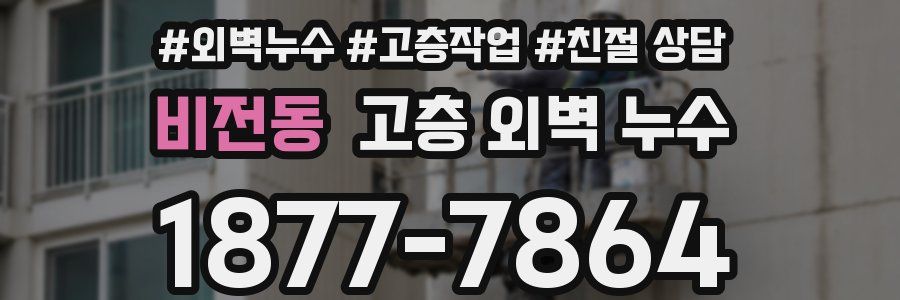 비전동 고층 외벽 누수