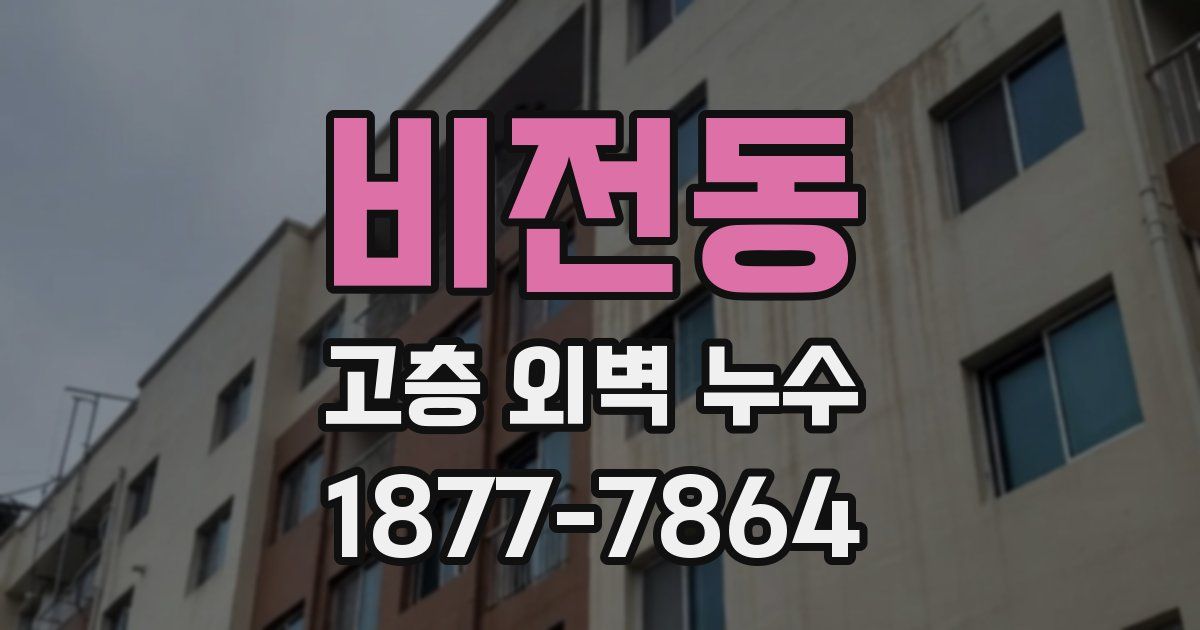 비전동 고층 외벽 누수