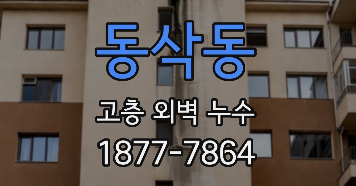 동삭동 고층 외벽 누수