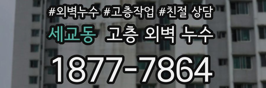 세교동 고층 외벽 누수