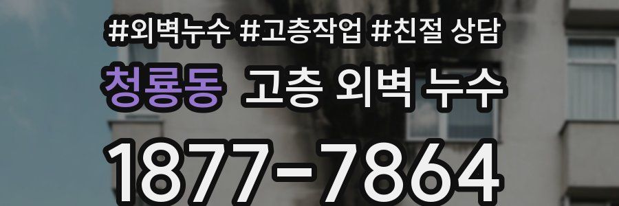 청룡동 고층 외벽 누수