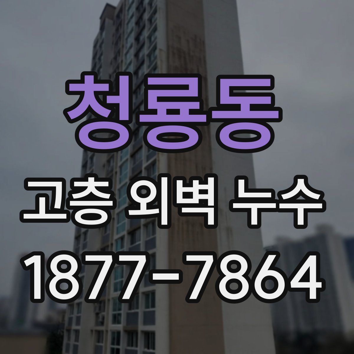 청룡동 고층 외벽 누수