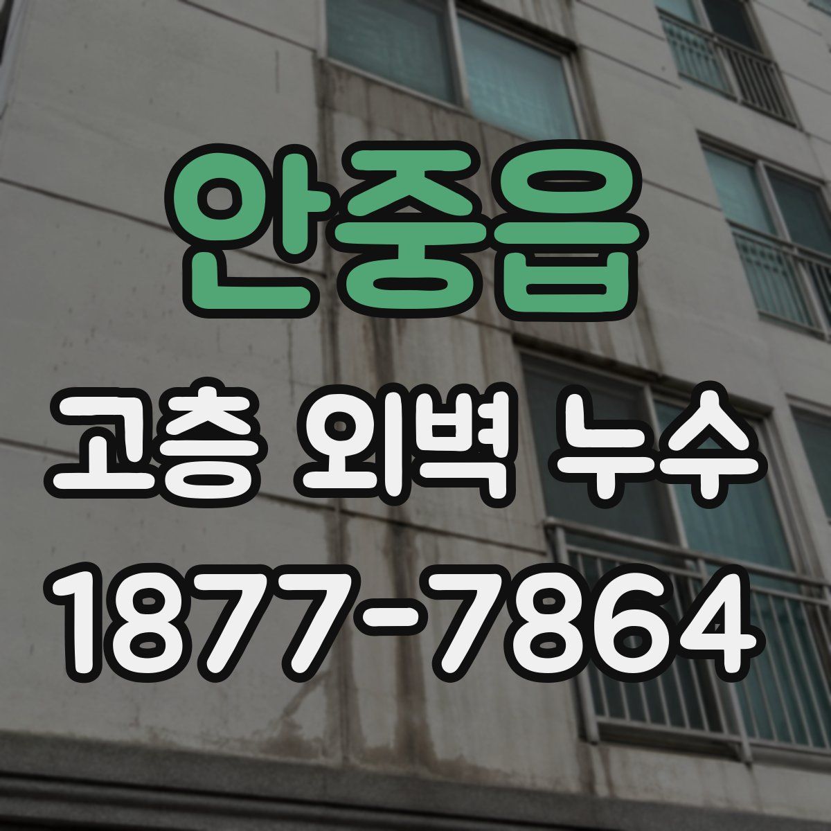 안중읍 고층 외벽 누수