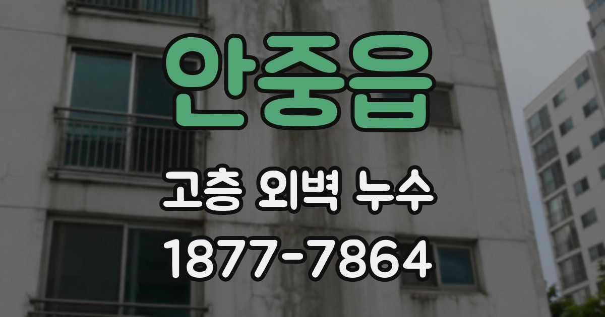 안중읍 고층 외벽 누수