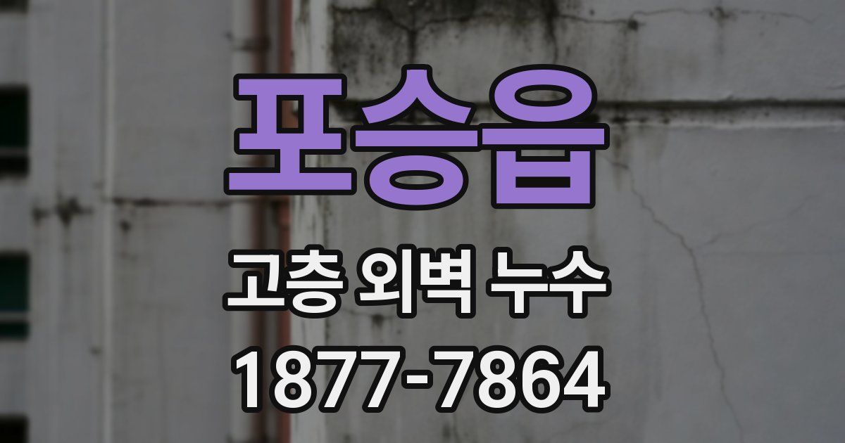 포승읍 고층 외벽 누수