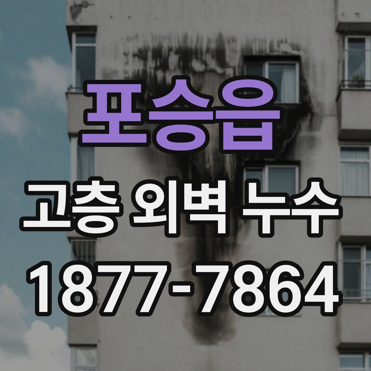 포승읍 고층 외벽 누수