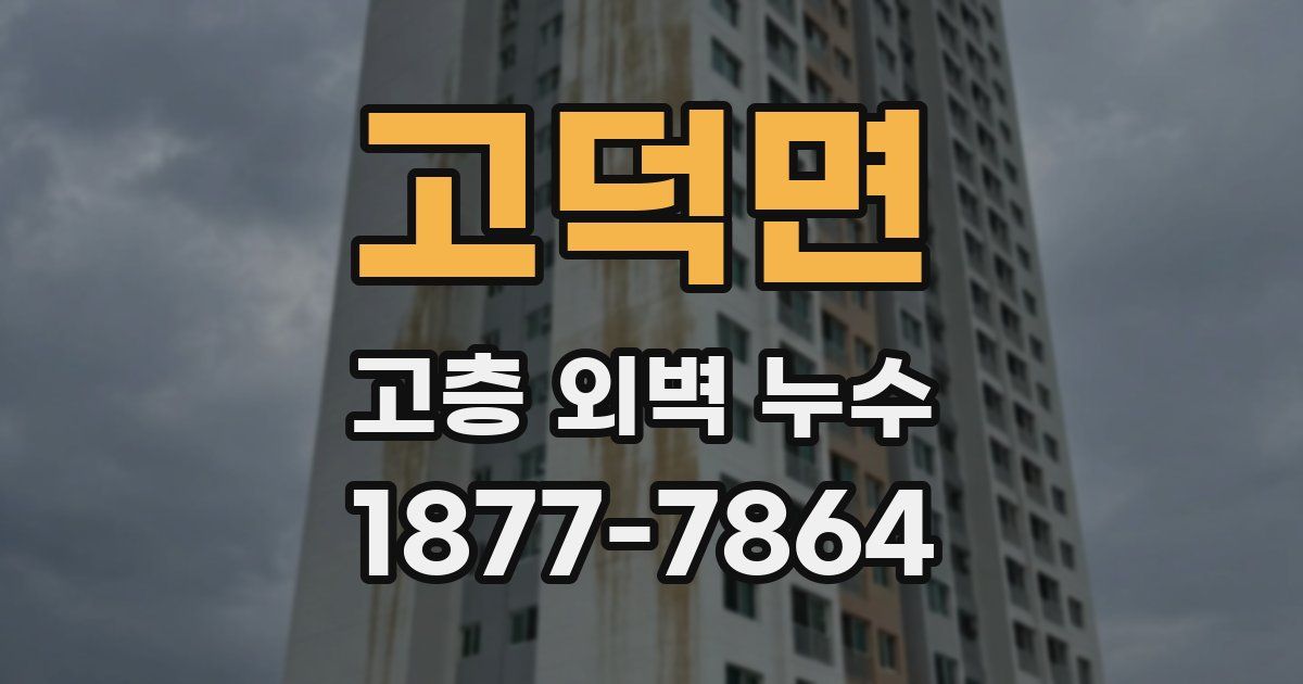 고덕면 고층 외벽 누수